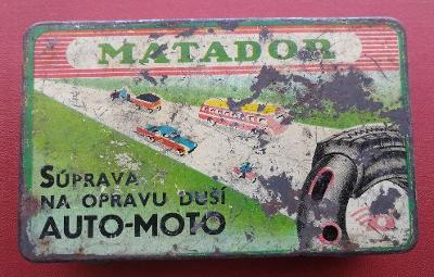 Plechová krabička Matador - Súprava na opravu duší Auto - Moto