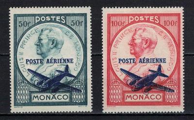 Monako 1946 "Airmail stamps" Michel 315-316