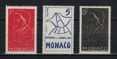 Monako 1954 kompletní série "Canonization of Frédéric Ozanam"