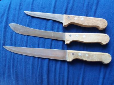 Řeznické nože - 3 kusy