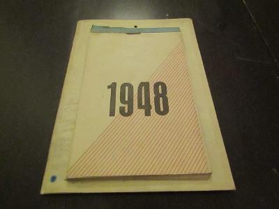 Starý nástěnný trhací kalendář 1948 použitý