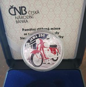 Stříbrná mince 500 Kč Motocykl Jawa 250 Proof DODÁNÍ IHNED!!!