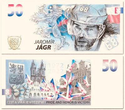 Pamětní bankovka - Jaromír Jágr 50