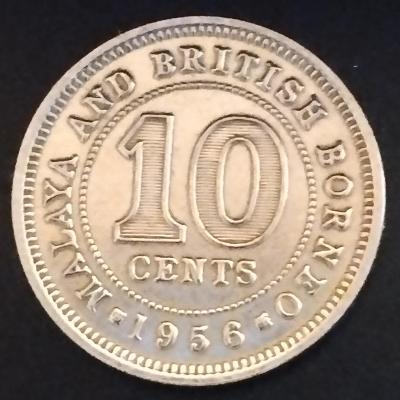 Malaya a Britské Borneo 10 cent 1956  KM# 2 
