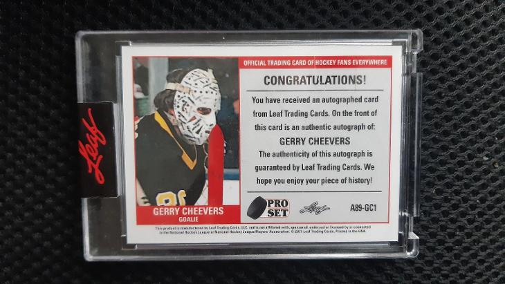 Gerry Cheevers - Boston - 2/25 