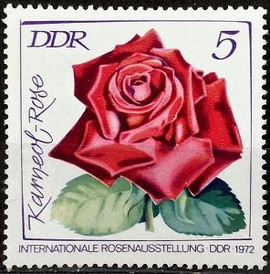 DDR: MiNr.1763 Karneol Rose 5pf, International Rose Exhibition ** 1972