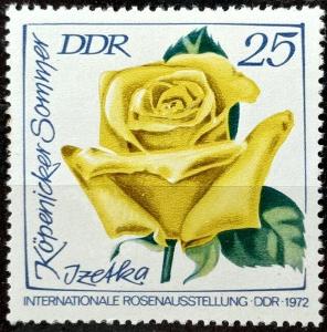 DDR: MiNr.1767 Kopenick Summer 25pf, Internat. Rose Exhibition ** 1972