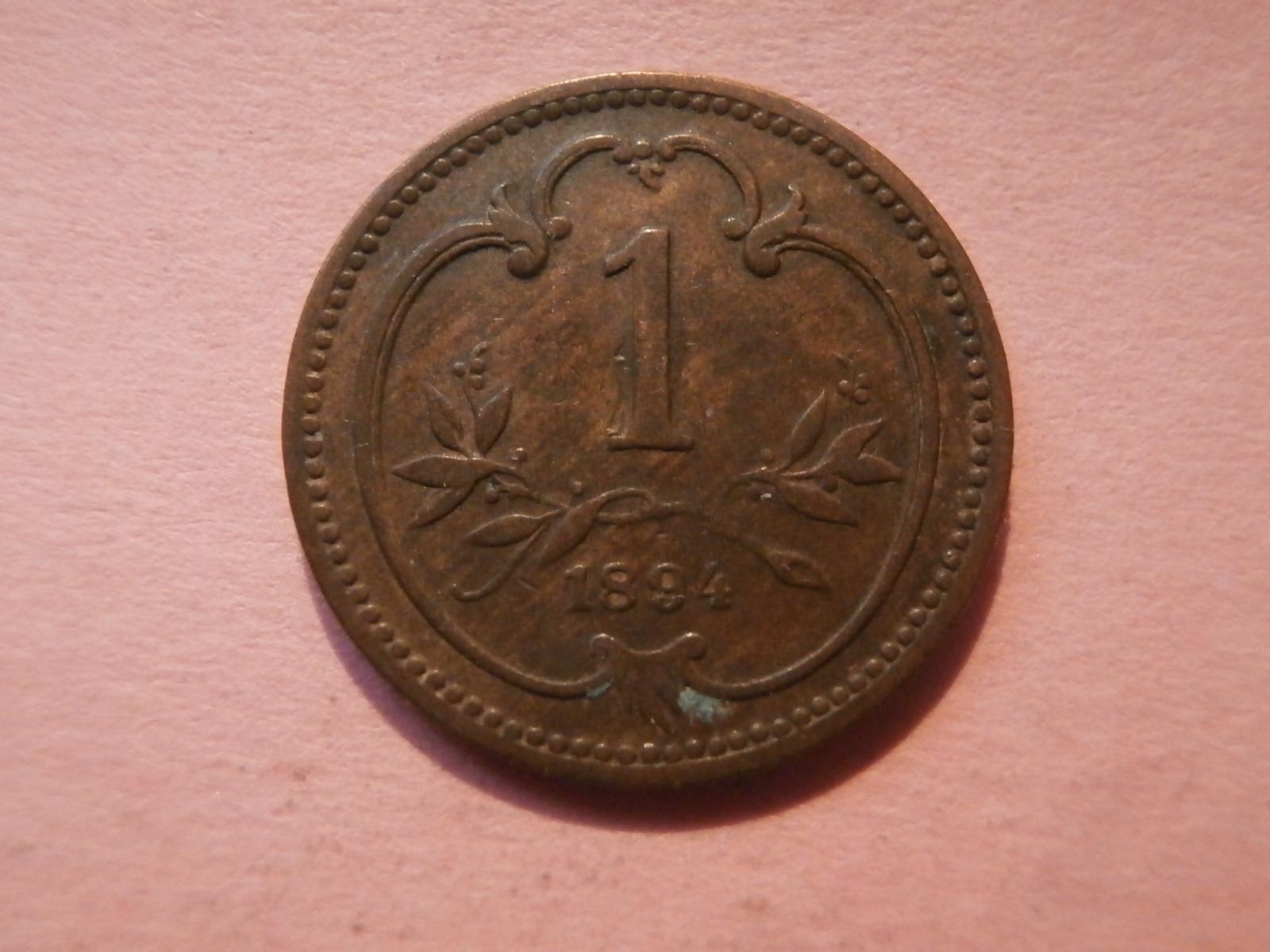 1 Haléř 1894 , Č3 - Numismatika