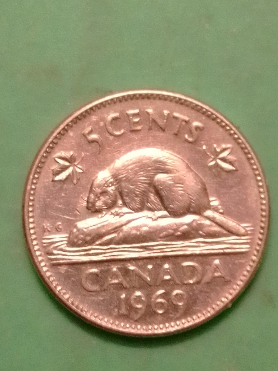 Elizabeth ll 5 cent Canada rok 1969 hledaná a vzacna - Numismatika