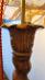 Prvorepubliková stojací lampa s textilním stínidlem a krouceným tělem - Starožitnosti