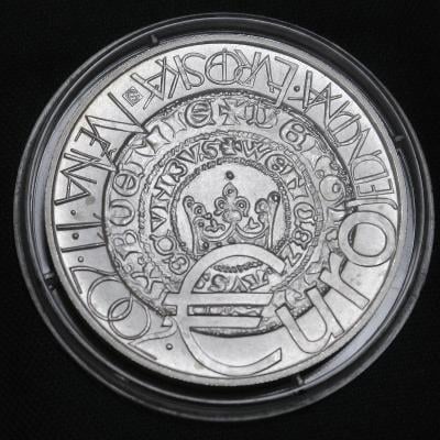 Pamětní stříbrná mince 2002, Euro jednotná měna, BK 