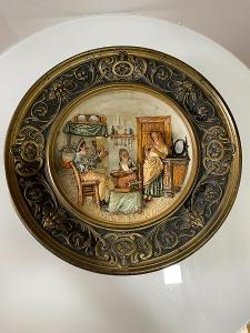 Krásný keramický talíř na stěnu