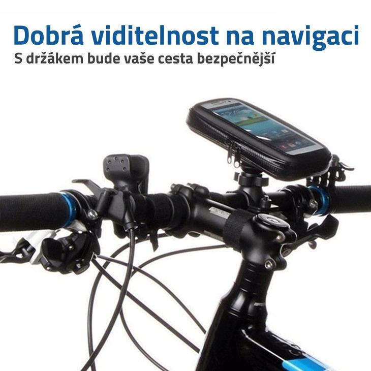 : Držák mobilu na kolo + Ochranné pouzdro / NOVÝ / OD 1 KORUNY ! - Cyklistika