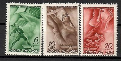 378- Maďarsko 1940,  Mi 623-5,