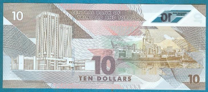 Trinidad a Tobago 10 dolarů 2020 (2021) polymer UNC
