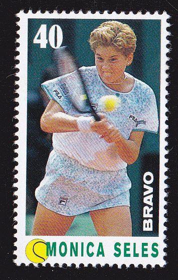Známka časopisu BRAVO s tenisty - Monica Seles