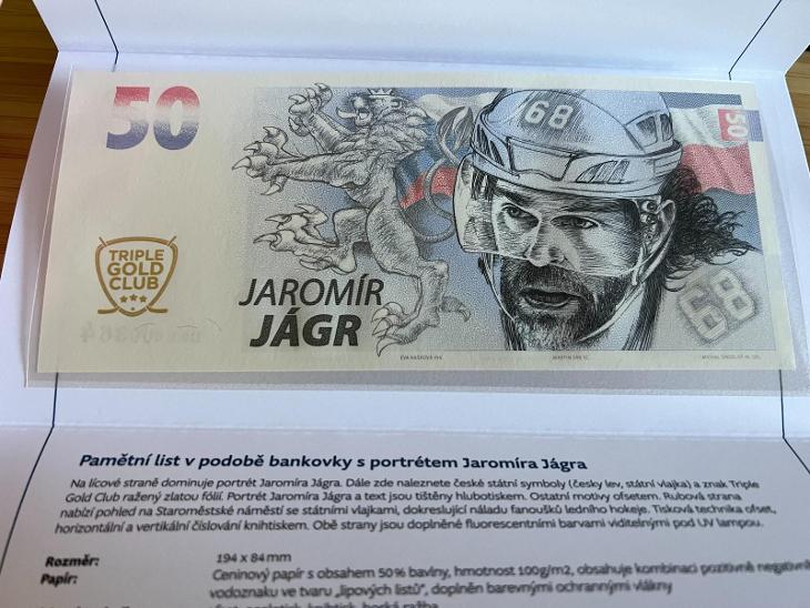 Jaromír Jágr 50 - bankovka