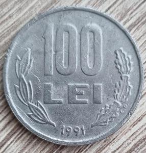 RUMUNSKO 100 LEI 1991 VF