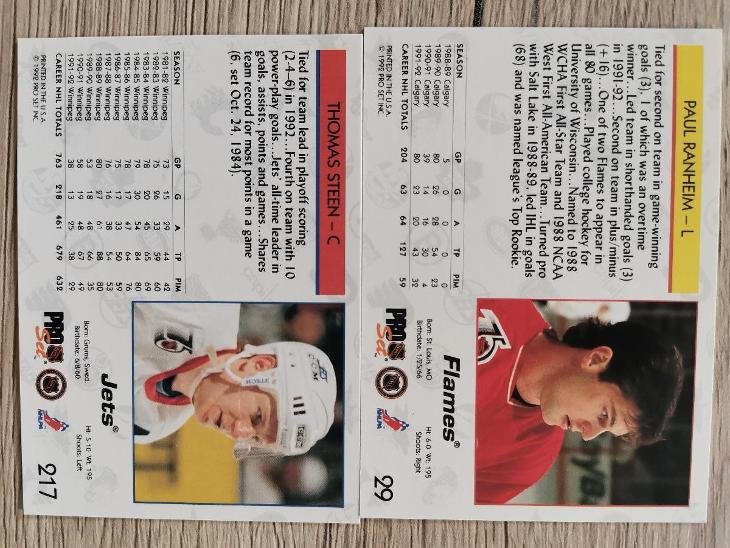 Lot karty Pro Set 92-93