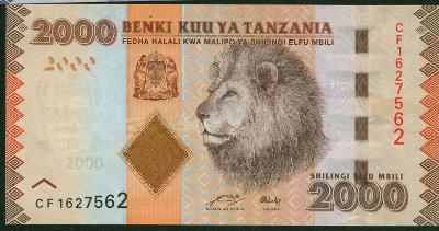 Tanzánie r. 2011 - 2000 šilingů UNC