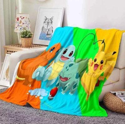 Pokémoni - deka / přehoz 150 x 125 cm Pikachu