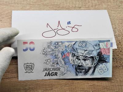 🏒!Pamětní bankovka JAROMÍR JÁGR, 50. narozeniny !