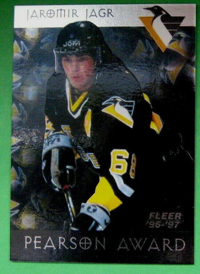 1996-97 JAROMIR JAGR Fleer Pearson Award Card 5 of 10 - Sportovní hokejové karty