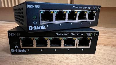 Dva switche D-Link DGS-105