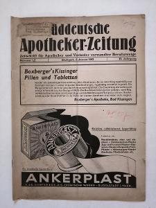 Süddeutsche Apotheker-Zeitung  1943  Nr. 1-2  starý lékárnický časopis