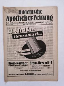 Süddeutsche Apotheker-Zeitung 1943 / Nr. 3-4 starý lékárnický časopis 