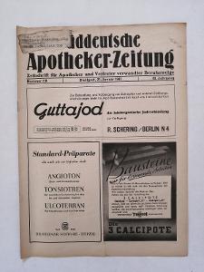 Süddeutsche Apotheker-Zeitung 1943 / Nr. 7-8 starý lékárnický časopis 