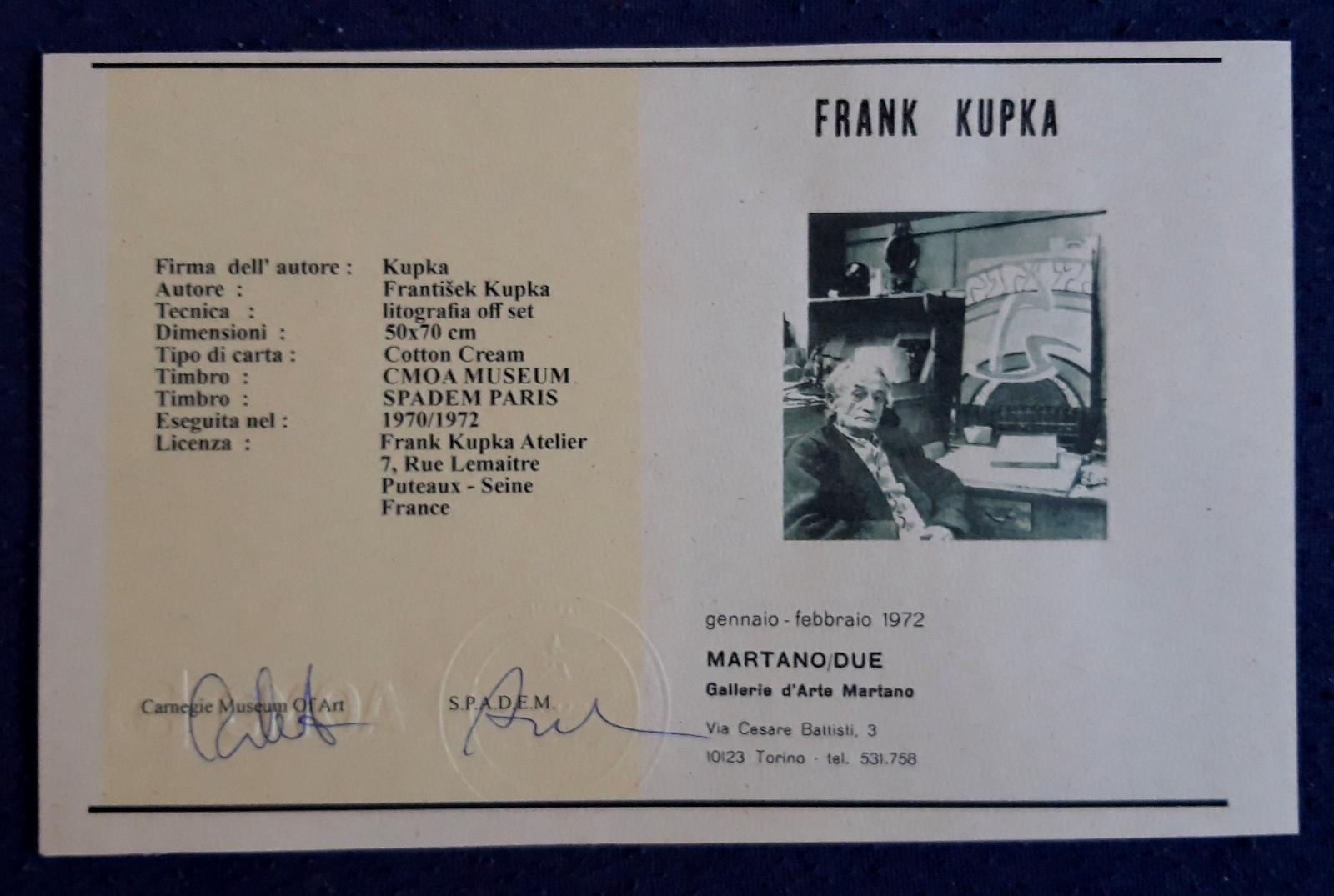 František Kupka litografie 70x50 CMOA Spadem, číslované, certifikát !! - Výtvarné umění
