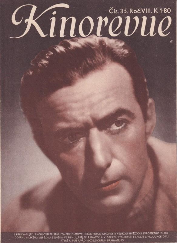 Časopis Kinorevue, Fosco Giachetti,1942 - Starožitnosti a umění