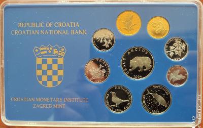 Chorvatsko sada mincí 1994 v brilantním necirkulovaném stavu