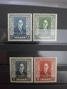 Island, rok 1952, Mi 281-284, 50 euro, ** (C114)