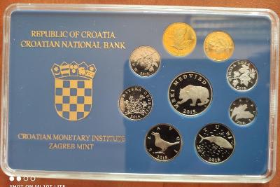 Chorvatsko sada mincí 2015 v brilantním necirkulovaném stavu