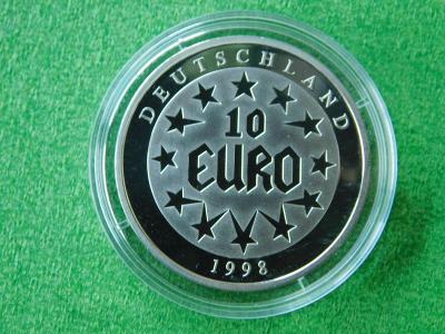 10 Euro Deutschland 1998 EUROPA  obecný kov leštěný s certifikátem