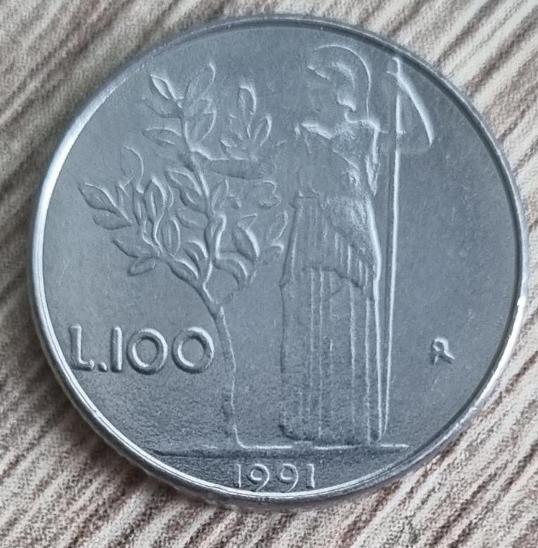 ITÁLIE 100 LIRA 1991 XF  - Numismatika