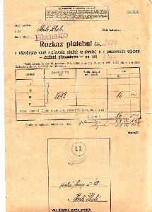 Blansko-berní správa-Boskovice-Rozkaz platební-Malá Lhota-1921