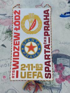 Vlajky Sparta Praha pohar UEFA ,PMEZ..