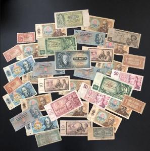 Krásný konvolut 37ks čs. bankovek (1944-1988)