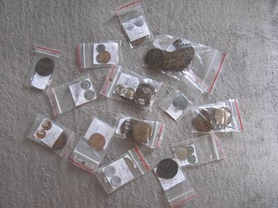 Sbírka mincí staré Anglie po sběrateli