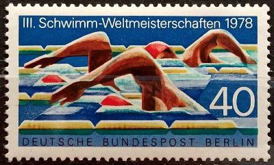 WEST BERLIN: MiNr.571 Swimmers 40pf ** 1978