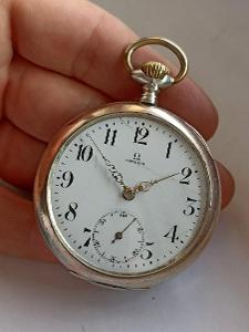 OMEGA pánské celostříbrné kapesní hodinky