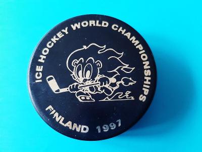 Oficiální zápasový puk MS 1997 - Finsko.