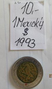 1 mexický dolar 1993