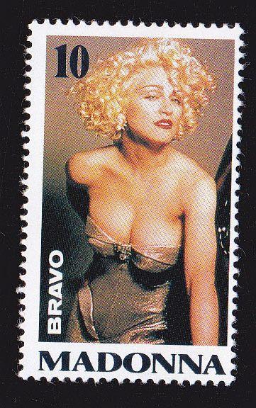 Známka časopisu BRAVO se zpěváky - Madonna 