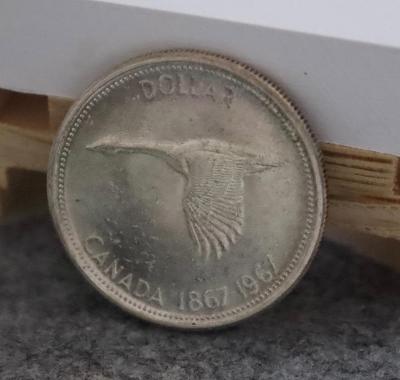 STŘÍBRNÝ Canada one 1 Dollar 1867 - 1967 divoká husa