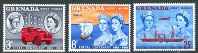 britská Grenada 1961 ** Alžbeta II doprava komplet mi. 179-181