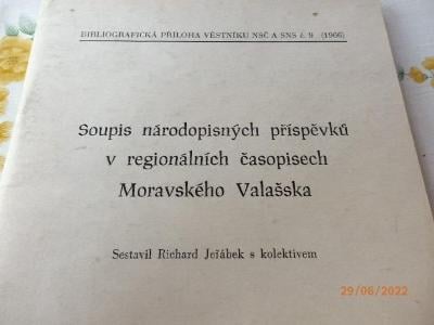 Moravské Valašsko-soupis přísp. v reg.časopisech,1966